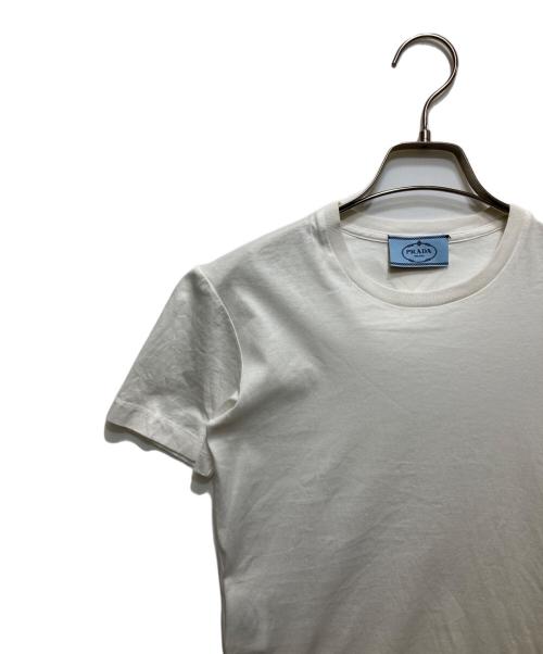 PRADA（プラダ）PRADA (プラダ) クルーネックTシャツ  19SS ホワイト サイズ:XSの古着・服飾アイテム