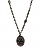 GUCCIグッチ）の古着「GGマーモント ダブルGペンダントネックレス」｜シルバー