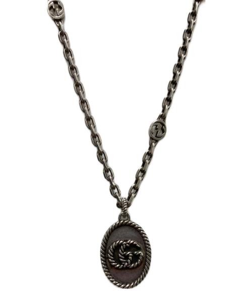 GUCCI（グッチ）GUCCI (グッチ) GGマーモント ダブルGペンダントネックレス シルバーの古着・服飾アイテム