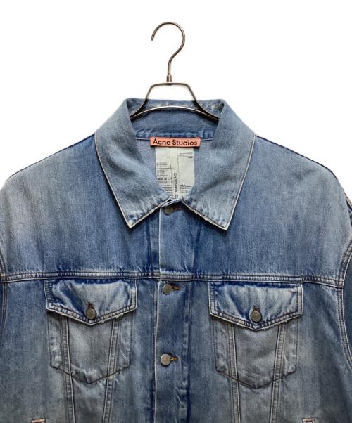 Acne studios（アクネ ストゥディオズ）ACNE STUDIOS (アクネ ストゥディオズ) ルーズフィット ウォッシュドデニムジャケットFN-UX-OUTW000016/C90094 インディゴ サイズ:SMの古着・服飾アイテム