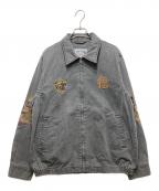 HOUSTONヒューストン）の古着「ピグメントダイ 虎刺繍VIETNAM JACKET　51482」｜ブラック