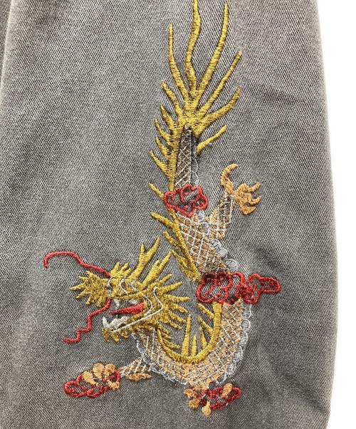 HOUSTON（ヒューストン）HOUSTON (ヒューストン) ピグメントダイ 虎刺繍VIETNAM JACKET　51482 ブラック サイズ:Lの古着・服飾アイテム