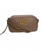 GUCCIグッチ）の古着「GGマーモントスモール カメラバッグ447632」｜ピンク