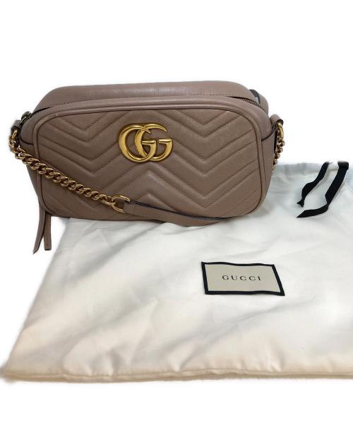 GUCCI（グッチ）GUCCI (グッチ) GGマーモントスモール カメラバッグ447632 ピンクの古着・服飾アイテム
