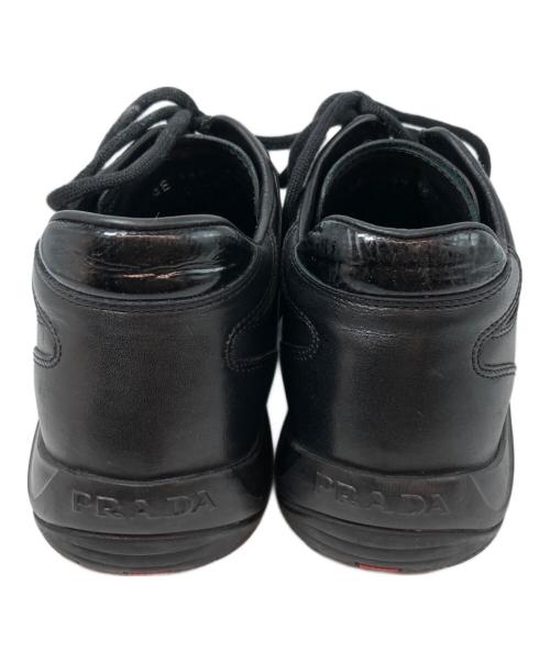 PRADA SPORTS（プラダスポーツ）PRADA SPORTS (プラダスポーツ) レザーローカットスニーカー　SIZE 35　4897　箱付 ブラック サイズ:35の古着・服飾アイテム