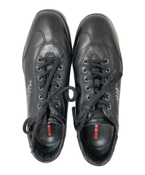 PRADA SPORTS（プラダスポーツ）PRADA SPORTS (プラダスポーツ) レザーローカットスニーカー　SIZE 35　4897　箱付 ブラック サイズ:35の古着・服飾アイテム