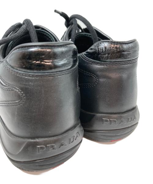 PRADA SPORTS（プラダスポーツ）PRADA SPORTS (プラダスポーツ) レザーローカットスニーカー　SIZE 35　4897　箱付 ブラック サイズ:35の古着・服飾アイテム