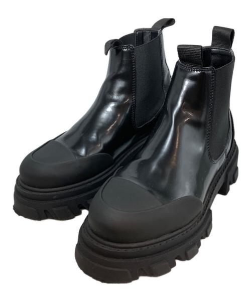 GANNI（ガニー）Ganni (ガニー) Cleated ショートチェルシーブーツ ブラック サイズ:39の古着・服飾アイテム
