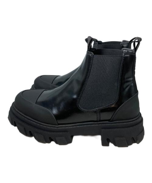 GANNI（ガニー）Ganni (ガニー) Cleated ショートチェルシーブーツ ブラック サイズ:39の古着・服飾アイテム