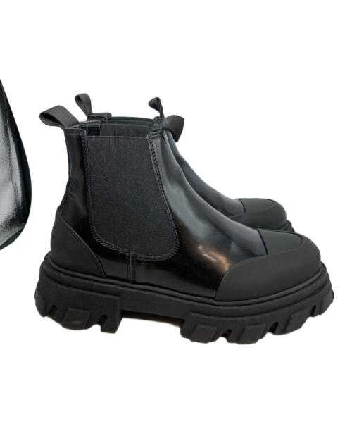 GANNI（ガニー）Ganni (ガニー) Cleated ショートチェルシーブーツ ブラック サイズ:39の古着・服飾アイテム
