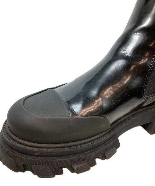 GANNI（ガニー）Ganni (ガニー) Cleated ショートチェルシーブーツ ブラック サイズ:39の古着・服飾アイテム