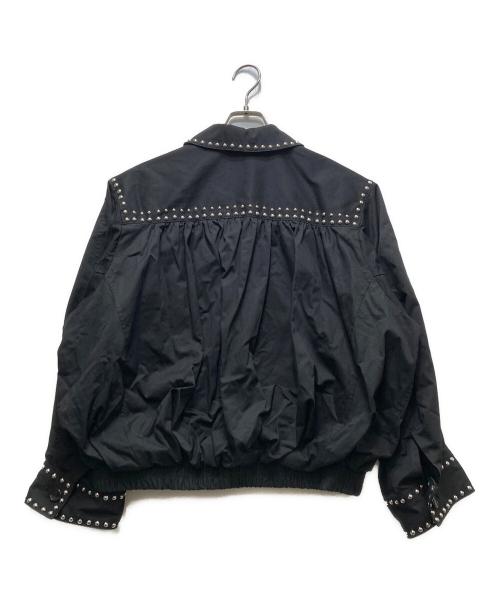 CLANE（クラネ）CLANE (クラネ) W COLOR STUDDED DRIZZLER JACKET/ダブルカラースタッズドドリズラージャケット ブラック サイズ:2の古着・服飾アイテム