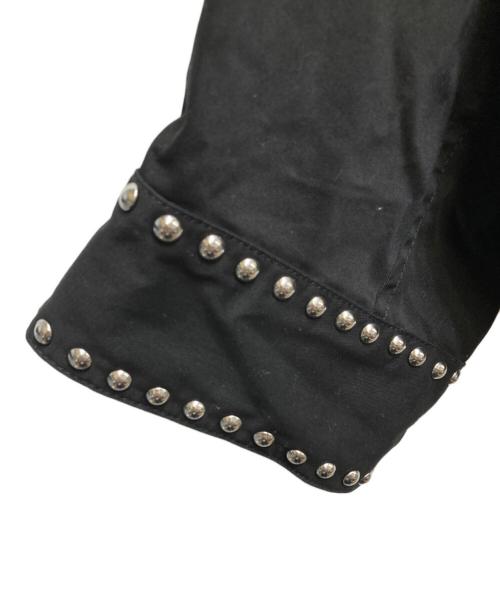 CLANE（クラネ）CLANE (クラネ) W COLOR STUDDED DRIZZLER JACKET/ダブルカラースタッズドドリズラージャケット ブラック サイズ:2の古着・服飾アイテム