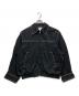 CLANE（クラネ）の古着「W COLOR STUDDED DRIZZLER JACKET/ダブルカラースタッズドドリズラージャケット」｜ブラック