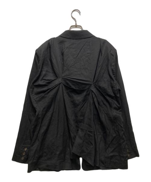 Rumche（ラムシェ）RUMCHE (ラムシェ) Layered Tuck Jacket (レイヤードタックジャケット）R26S10201 ブラック サイズ:FREEの古着・服飾アイテム