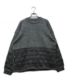 HaaT（ハート）の古着「カットアウト クルーネックニット HA51KJ305 /ISSEY MIYAKE」｜グレー