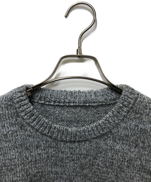 HaaT（ハート）Haat (ハート) カットアウト クルーネックニット HA51KJ305 /ISSEY MIYAKE グレー サイズ:4の古着・服飾アイテム