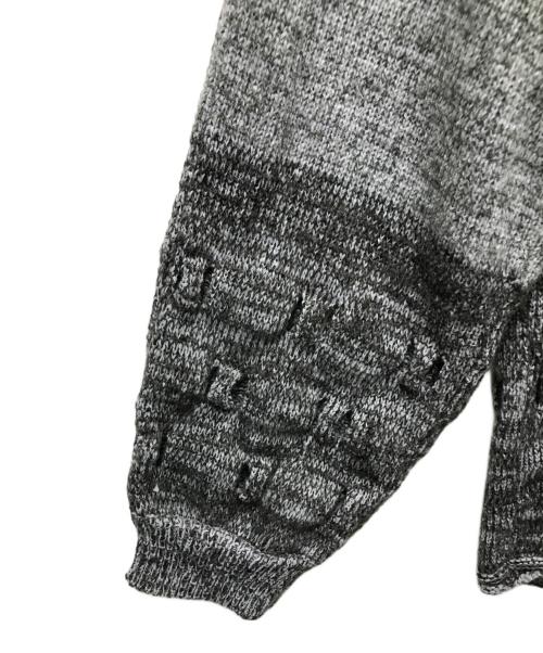 HaaT（ハート）Haat (ハート) カットアウト クルーネックニット HA51KJ305 /ISSEY MIYAKE グレー サイズ:4の古着・服飾アイテム