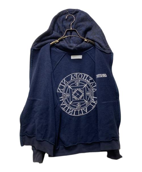 Diaspora Skateboards（ディアスポラスケートボードズ）Diaspora skateboards (ディアスポラスケートボードズ) CreativeDrugStore (クリエイティブドラッグストア) CDSP Urushi Hooded Sweatshirt　26SS ネイビー サイズ:Lの古着・服飾アイテム