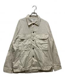 Diaspora Skateboards（ディアスポラスケートボードズ）の古着「Mil Graphpaper Shirt　 25AW」｜アイボリー
