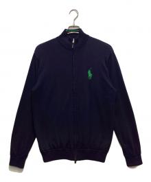 POLO GOLF（ポロ ゴルフ）の古着「ビッグポニー ピマコットン ドライバーズニット」｜ネイビー