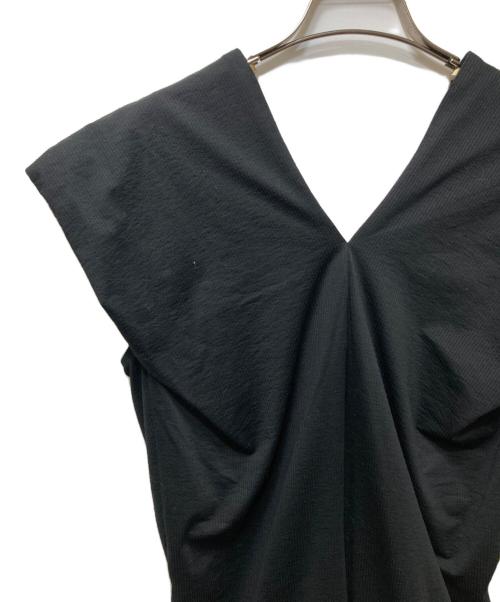 BEIGE（ベイジ）BEIGE (ベイジ) SCALA / コットンリネンボリュームスリーブワンピース ブラック サイズ:4の古着・服飾アイテム