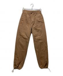 AURALEE（オーラリー）の古着「FINX TUSSAH CHAMBRAY EASY PANTS(フィンクスタッサーシャンブレーイージーパンツ)　」｜ブラウン