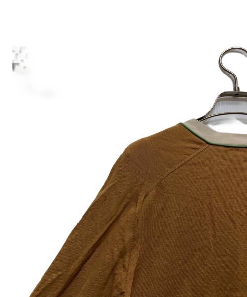 PRADA（プラダ）PRADA (プラダ) ウール×シルク カーディガン ブラウン サイズ:44の古着・服飾アイテム