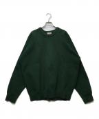 The Ennnoy Professional×charles&Kirkザ エンノイ プロフェッショナル）の古着「Round Neck Pullover Sweater （ラウンドネックオーバースウェット）AW22BRENKT01AT」｜グリーン