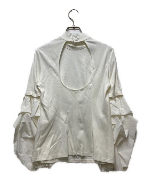 cygne（シーニュ）cygne (シーニュ) バルーンスリーブ 2wayトップス ホワイトの古着・服飾アイテム