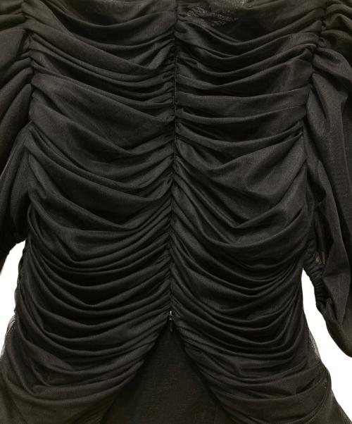 cygne（シーニュ）cygne (シーニュ) チュールブラウス ブラックの古着・服飾アイテム