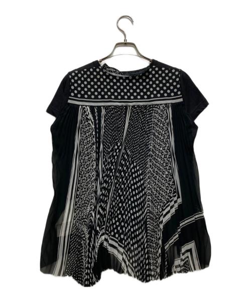 sacai（サカイ）sacai (サカイ) バックシアープリーツカットソー 16-02707 ブラック サイズ:2の古着・服飾アイテム