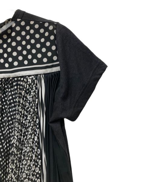 sacai（サカイ）sacai (サカイ) バックシアープリーツカットソー 16-02707 ブラック サイズ:2の古着・服飾アイテム