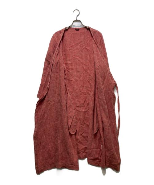 R&D.M.Co-OLDMAN'S TAILOR（オールドマンズテーラー）R&D.M.Co-OLDMAN'S TAILOR (オールドマンズテーラー) リネンコート レッド サイズ:Freeの古着・服飾アイテム