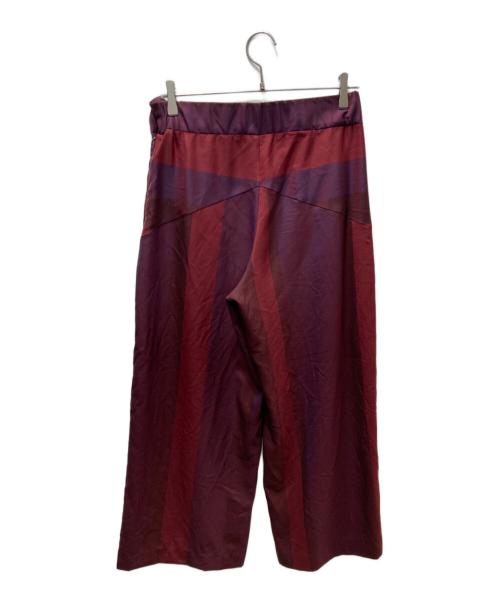 ISSEY MIYAKE（イッセイミヤケ）ISSEY MIYAKE (イッセイミヤケ) ストライプワイドパンツ IM74FF509 レッド サイズ:2の古着・服飾アイテム