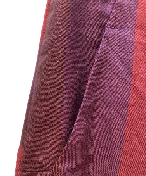 ISSEY MIYAKE（イッセイミヤケ）ISSEY MIYAKE (イッセイミヤケ) ストライプワイドパンツ IM74FF509 レッド サイズ:2の古着・服飾アイテム