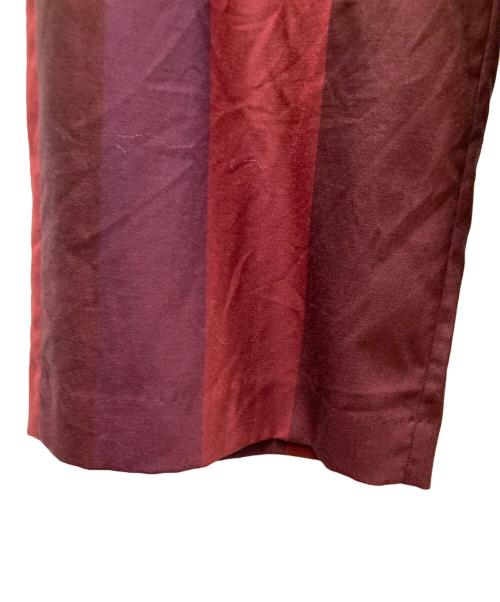 ISSEY MIYAKE（イッセイミヤケ）ISSEY MIYAKE (イッセイミヤケ) ストライプワイドパンツ IM74FF509 レッド サイズ:2の古着・服飾アイテム