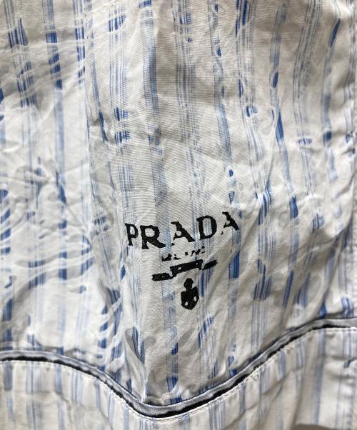 PRADA（プラダ）PRADA (プラダ) 21AW ストライプ柄 コットン ショートパンツ P261E ブルー サイズ:36の古着・服飾アイテム