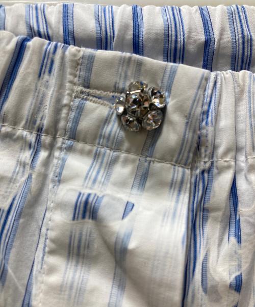 PRADA（プラダ）PRADA (プラダ) 21AW ストライプ柄 コットン ショートパンツ P261E ブルー サイズ:36の古着・服飾アイテム