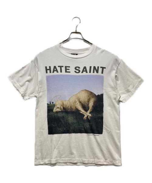 SAINT MICHAEL（セントマイケル）SAINT MICHAEL (セントマイケル) TEE/HATE SHEEP(ティー/ヘイトシープ) ホワイト サイズ:Lの古着・服飾アイテム