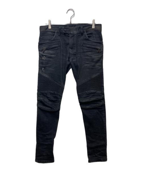 BALMAIN（バルマン）BALMAIN (バルマン) バイカーデニムパンツ ブラック サイズ:29の古着・服飾アイテム