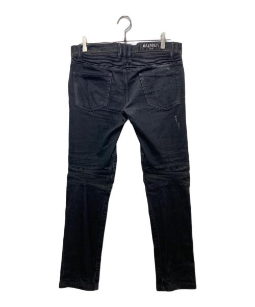 BALMAIN（バルマン）BALMAIN (バルマン) バイカーデニムパンツ ブラック サイズ:29の古着・服飾アイテム