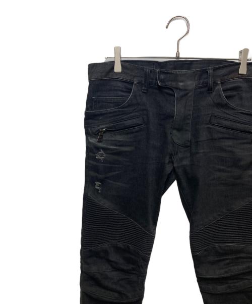 BALMAIN（バルマン）BALMAIN (バルマン) バイカーデニムパンツ ブラック サイズ:29の古着・服飾アイテム