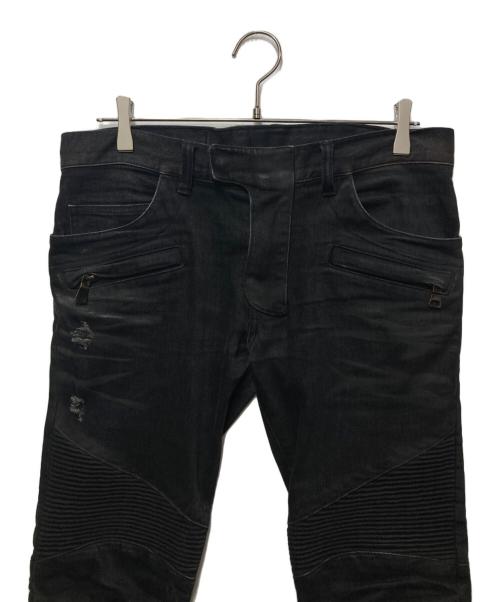 BALMAIN（バルマン）BALMAIN (バルマン) バイカーデニムパンツ ブラック サイズ:29の古着・服飾アイテム