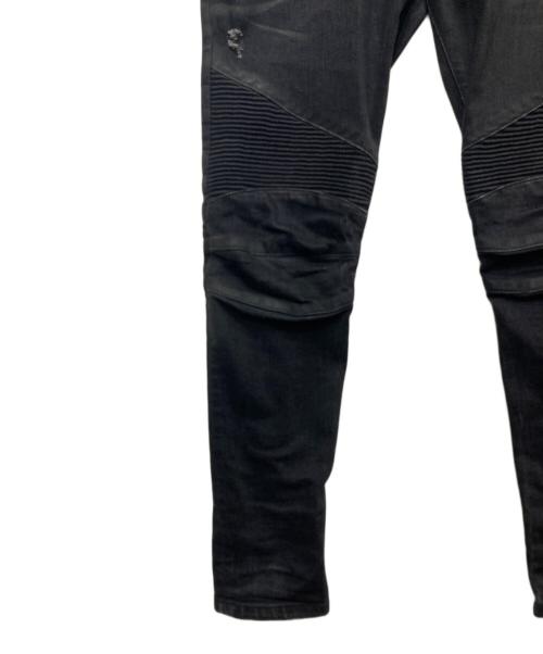 BALMAIN（バルマン）BALMAIN (バルマン) バイカーデニムパンツ ブラック サイズ:29の古着・服飾アイテム