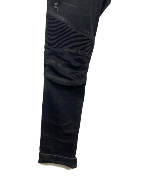 BALMAIN（バルマン）BALMAIN (バルマン) バイカーデニムパンツ ブラック サイズ:29の古着・服飾アイテム