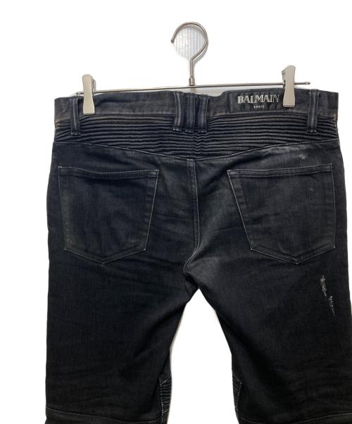 BALMAIN（バルマン）BALMAIN (バルマン) バイカーデニムパンツ ブラック サイズ:29の古着・服飾アイテム