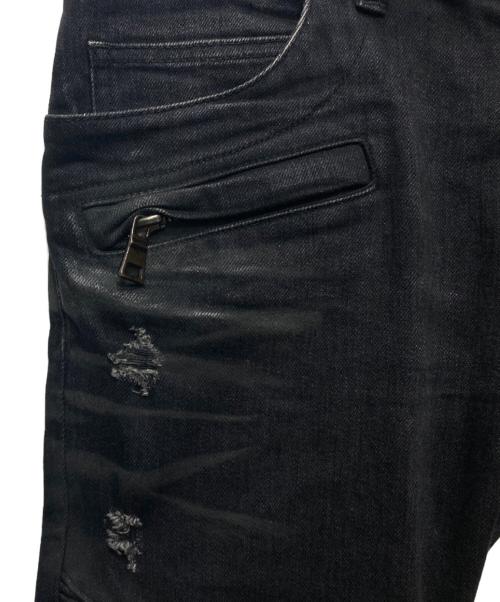 BALMAIN（バルマン）BALMAIN (バルマン) バイカーデニムパンツ ブラック サイズ:29の古着・服飾アイテム