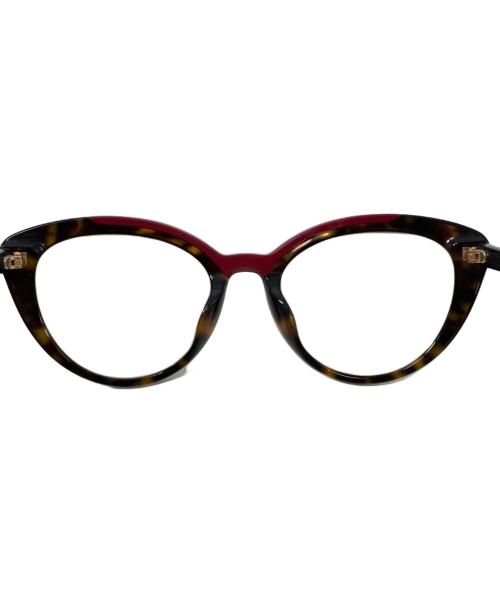 PRADA（プラダ）PRADA (プラダ) サングラス spr02v-f レッド×ブラウン サイズ:54□20の古着・服飾アイテム