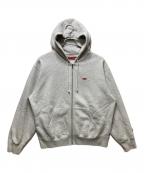 SUPREMEシュプリーム）の古着「Small Box Zip Up Hooded(スモールボックスジップアップフーデット)　」｜グレー